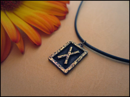 Viking Gebo Rune - Gift - Viking Norse Jewelry Pendant Necklace - Baldur Jewelry
