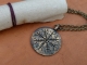 Vegvisir - Viking Compass, Hand Hammered Pendant